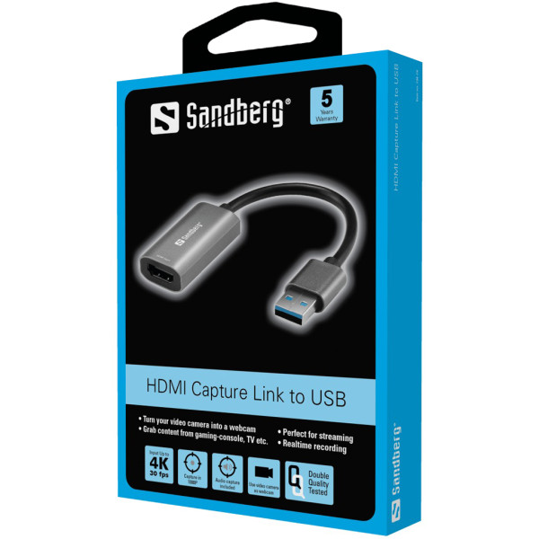 Sandberg Adapter Sandberg Capture HDMI/F - USB/M 3.0 134-19