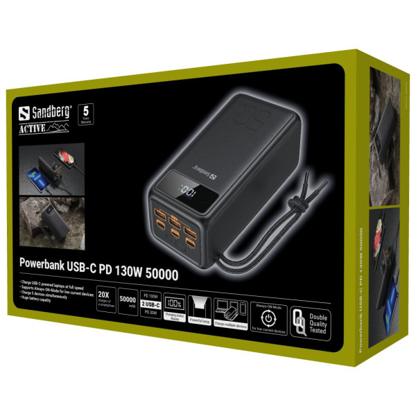 Sandberg Powerbank Sandberg 420-75 50000mAh USB-C 130W PD