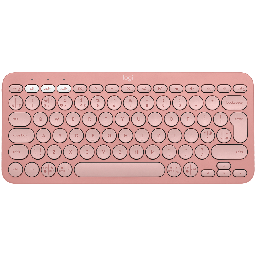 LOGITECH K380S Multi-Device Bluetooth Keyboard - TONAL ROSE - US