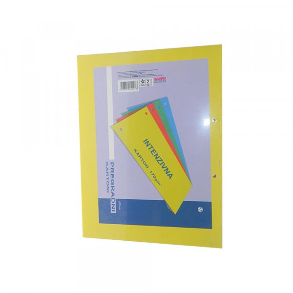 Savpo Pregradni karton A4 295x230mm 1/100 crveni intenzivni
