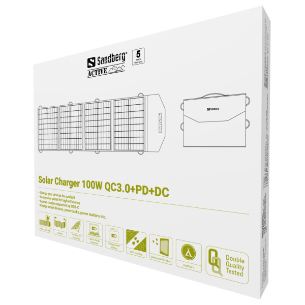 Sandberg Solarni panel punjač Sandberg 420-81 100W QC3.0/PD/DC