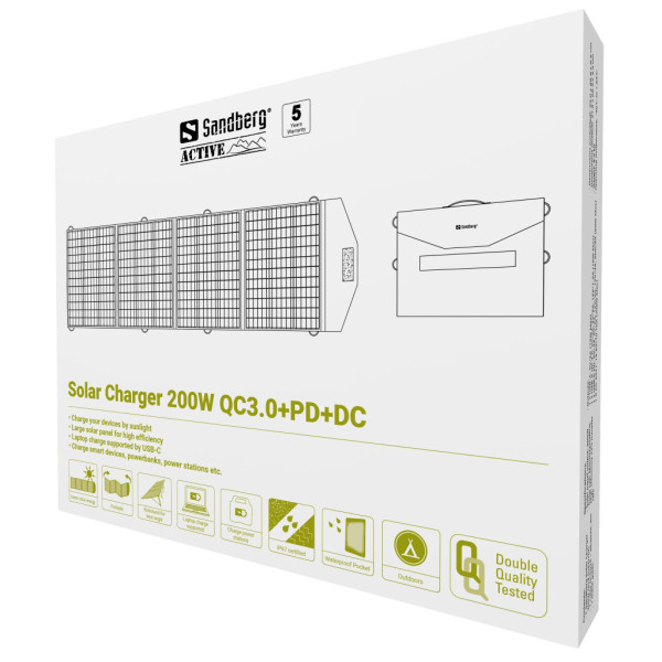 Sandberg Solarni panel punjač Sandberg 420-82 200W QC3.0/PD/DC
