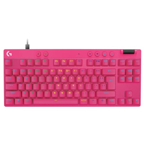 LOGITECH G PRO X TKL RAPID Gaming Keyboard - MAGENTA - US - USB