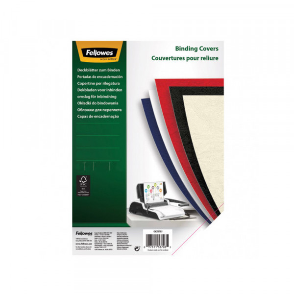 Fellowes Karton za koričenje FELLOWES 5371305 250gr. A4 kraljevsko plava