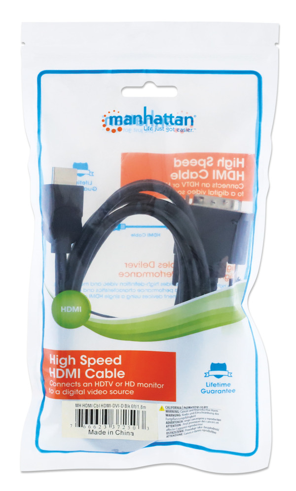 Manhattan Kabl Manhattan 372510 HDMI/M - DVI-D/M 24+1/3m