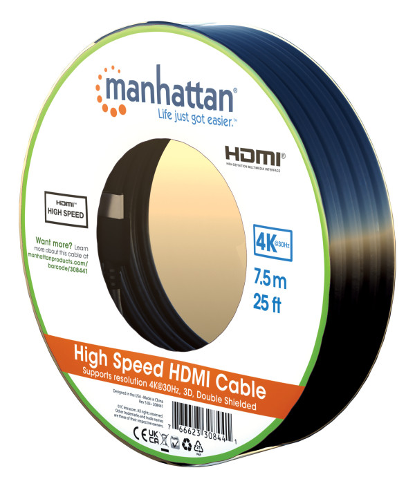 Manhattan Kabl Manhattan 308441 HDMI M/M 1080/7,5m