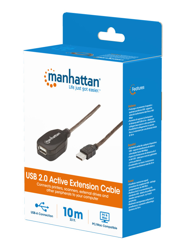 Manhattan Kabl Manhattan 150248 USB-A M/F 2.0/480Mbps/produžni aktivni/10m