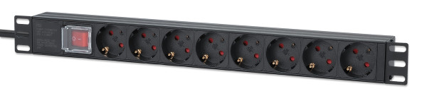 Intellinet PDU kabl Intellinet 715126 19"/1U sa 8 utičnica/prekidač/2m