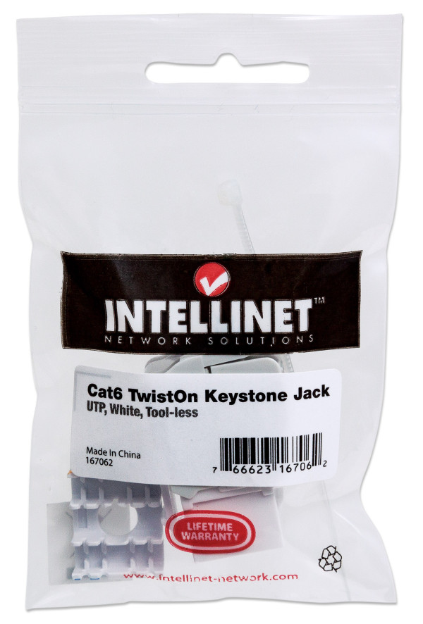 Intellinet Modul RJ45 Intellinet 167062 Cat6/tool-less/568B 2-1/beli