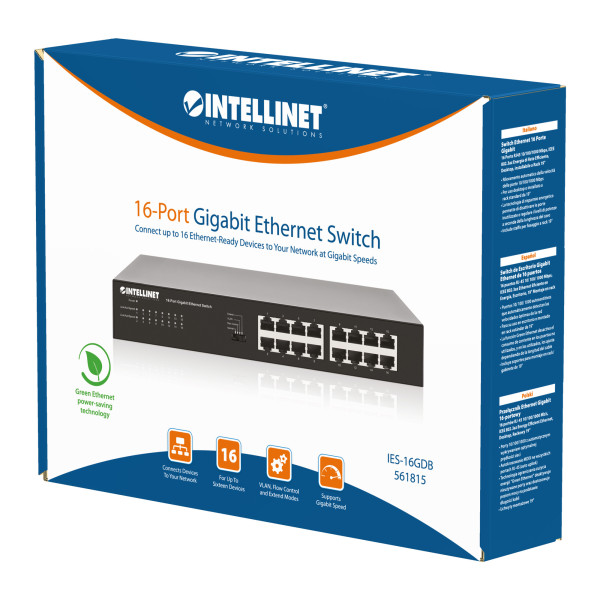 Intellinet LAN switch Intellinet 561815 10/100/1000 16port/metalni/rackmount