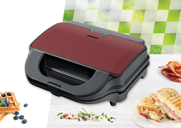 Heinner Aparat za sendviče HEINNER SM-2H900BKS 900W/2 ploče/28x15cm/bordo