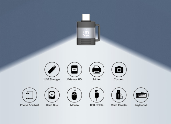 Manhattan Adapter Manhattan 356329 USB 3.0 - USB-C M/F - F/M set 2 adaptera