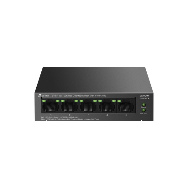 TP-Link LAN Switch TP-LINK LS105LP 5port 10/100 4-PoE metalno kućište