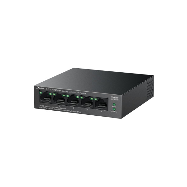 TP-Link LAN Switch TP-LINK LS105LP 5port 10/100 4-PoE metalno kućište