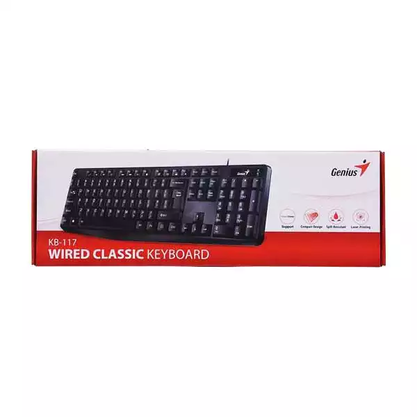 Genius KB-117, BLK, SER, USB