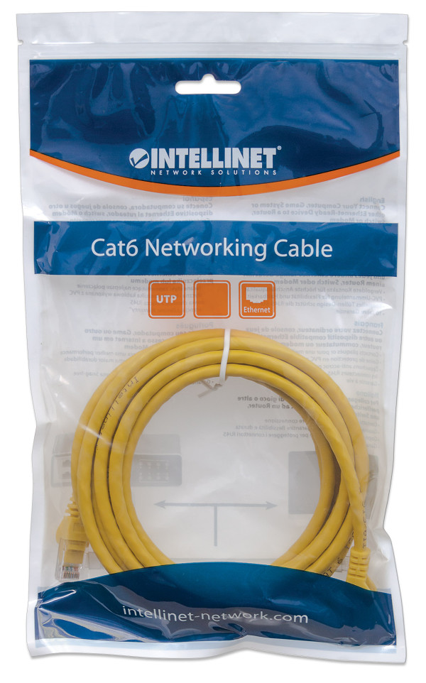 Intellinet LAN UTP kabl intellinet 342346 Cat6 CCA/Žuti/1m
