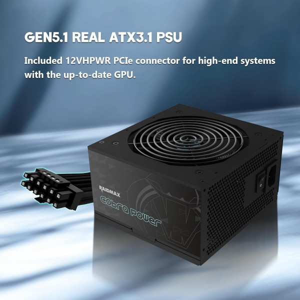 RAIDMAX Napajanje 750W Raidmax Vortex RX-750AE-D Cobra 80+ GOLD ATX3.0/Gen5.0/+12VHPWR