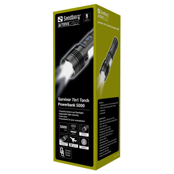 Sandberg Baterijska lampa i powebank Sandberg Survivor 7u1 5000 421-08