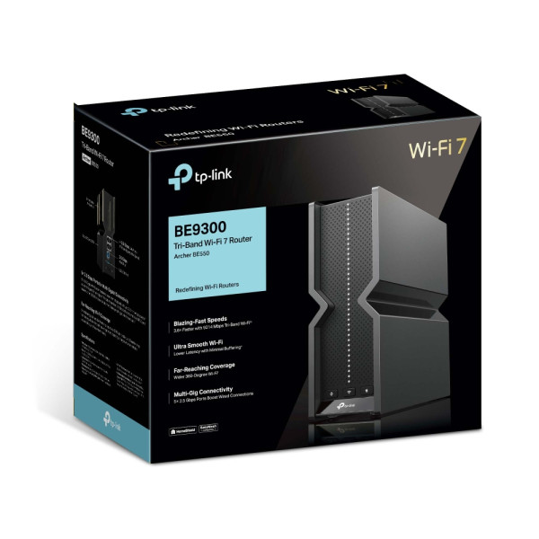 LAN Router TP-LINK Archer BE550 9300mMbps/4x2,5G LAN/1x2,5G WAN/USB/