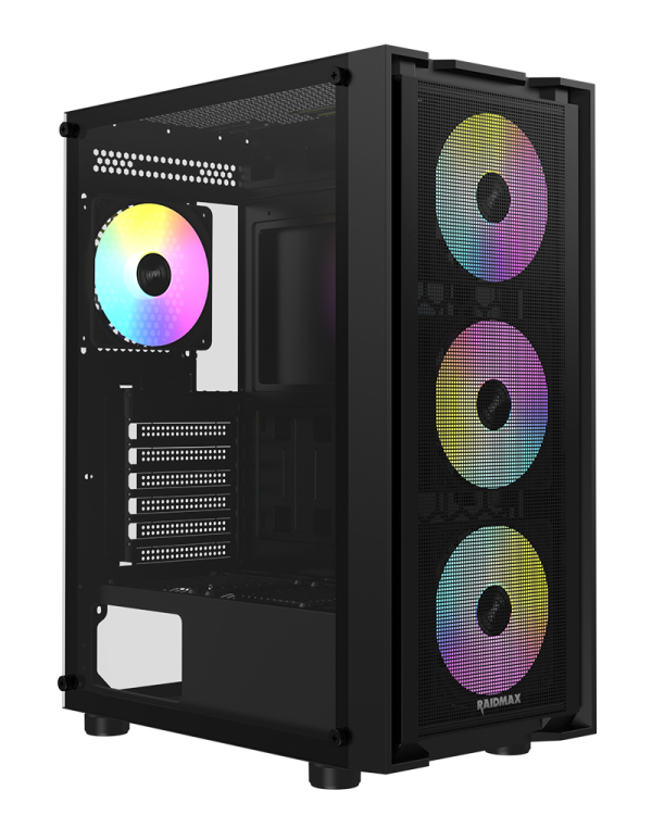 RAIDMAX Kuciste Raidmax Vector 216 Black 4 x RGB fan/Window/650W