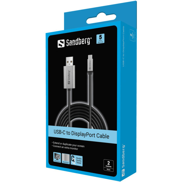 Sandberg Kabl Sandberg 136-51 USB-C na DisplayPort 2m