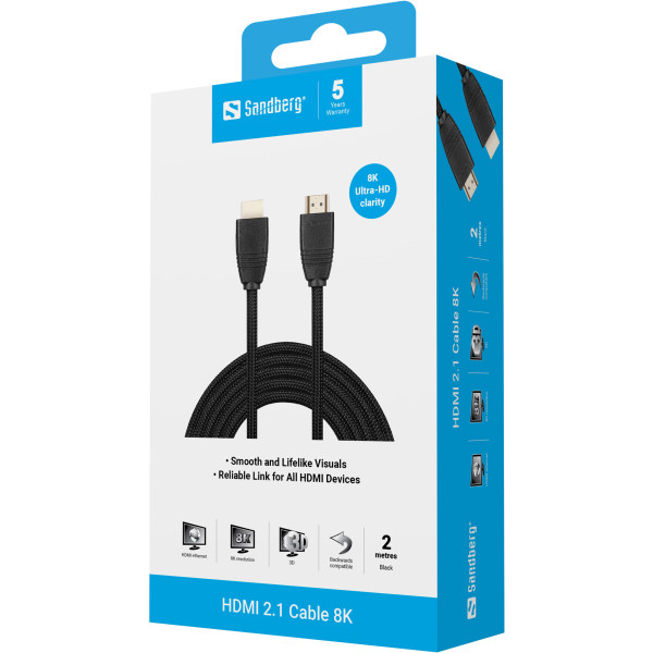 Sandberg Kabl Sandberg 509-14 HDMI na HDMI M/M 2.1 8K 2m