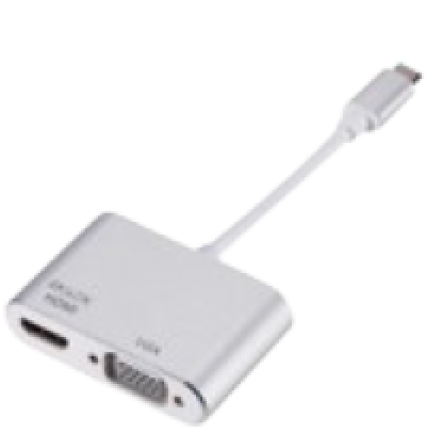 Stars Solutions Adapter Stars Solutions USB-C na HDMI/VGA sivi