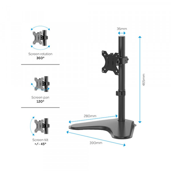 Fellowes Nosač monitora Fellowes Professional Freestanding Series Single 8049601