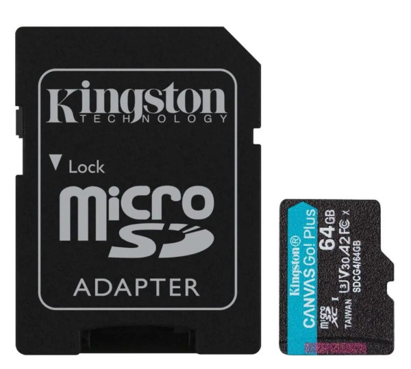 Memorijska kartica U3 V30 microSDXC 64GB Canvas Go Plus 200MB/s A2 + adapter SDCG4/64GB