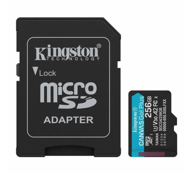 Memorijska kartica U3 V30 microSDXC 256GB Canvas Go Plus 200MB/s A2 + adapter SDCG4/256GB