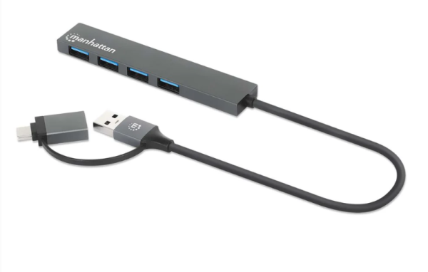 Manhattan USB-C/USB-A HUB 4port Manhattan 181006 4xUSB-A 3.2/5Gbps/Crni