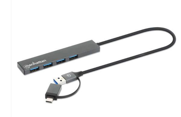 Manhattan USB-C/USB-A HUB 4port Manhattan 181006 4xUSB-A 3.2/5Gbps/Crni