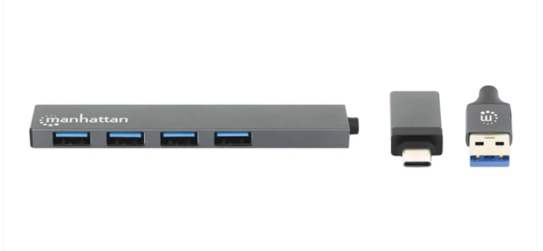 Manhattan USB-C/USB-A HUB 4port Manhattan 181006 4xUSB-A 3.2/5Gbps/Crni