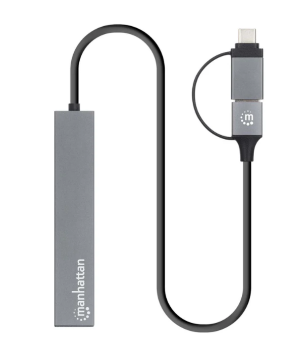 Manhattan USB-C/USB-A HUB 4port Manhattan 181006 4xUSB-A 3.2/5Gbps/Crni