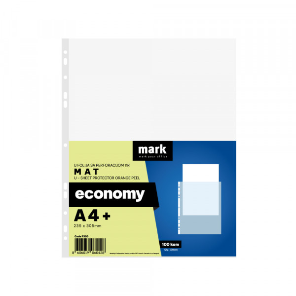 Mark U folija economy mat 1/100 MARK  A4+ 235x305mm