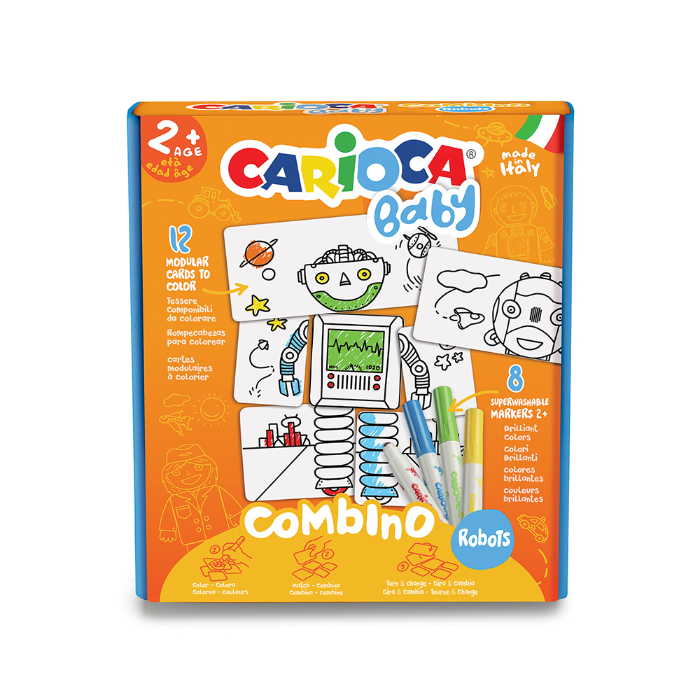 Carioca Combino Robots Baby 1/8 - Flomasteri za decu od 24 meseca ...