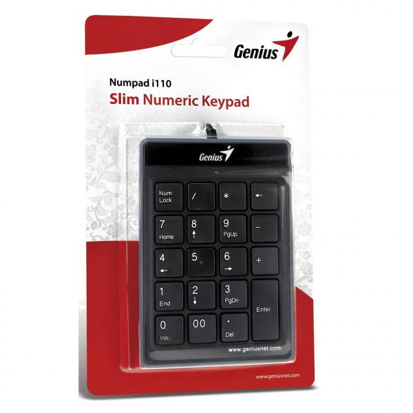 Genius NUMPAD 110 Tatatura numerička, Crna, USB