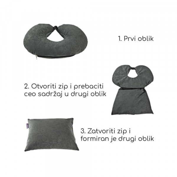 MemoForm vratni  jastuk TRAVEL 2 u 1