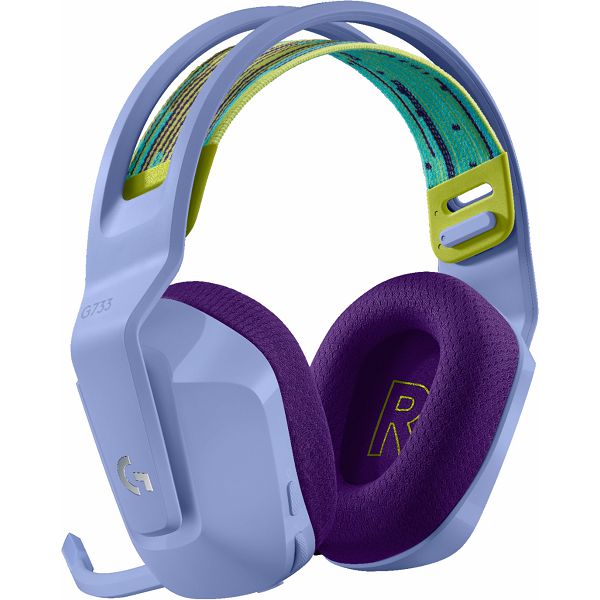 Logitech G733 Lightspeed Wireless RGB Gaming Headset, Lilac