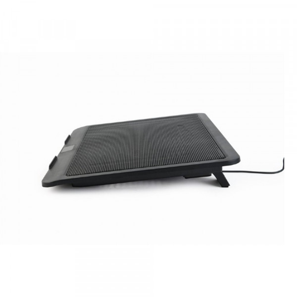 Notebook Cooling Stand 15in, 12cm Fan, LED Backlight, USB Passthrough, Black