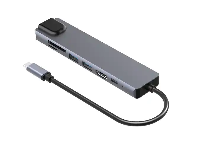 Kettz Adapter konverter TIP C 7/1 USB 3.0x2/Ethernet RJ45 /HDMI 4K 30HZ/PD/SD/TF