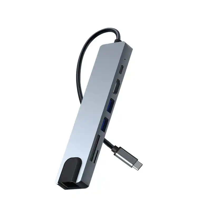 Kettz Adapter konverter TIP C 7/1 USB 3.0x2/Ethernet RJ45 /HDMI 4K 30HZ/PD/SD/TF