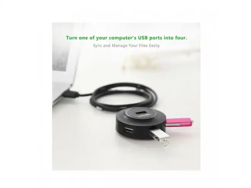 Ugreen USB Hub 4 port Ugreen 2.0 CR106 crni