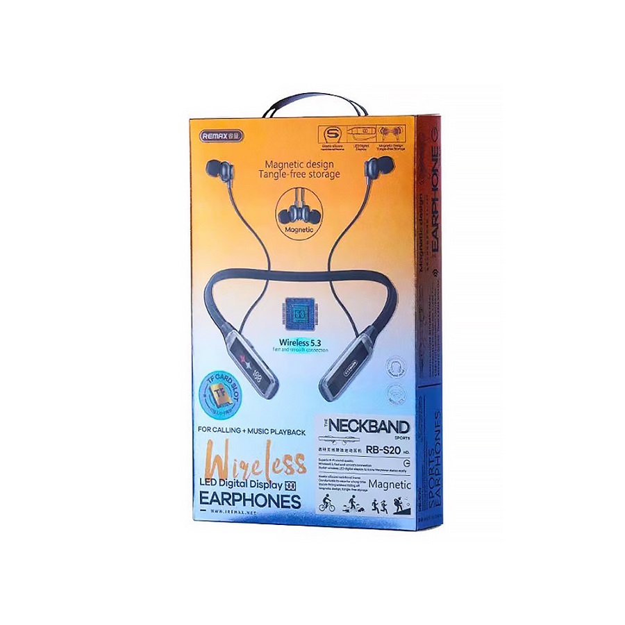 REMAX RB- S20 White Transparent Wireless Neckband Sports Earphone