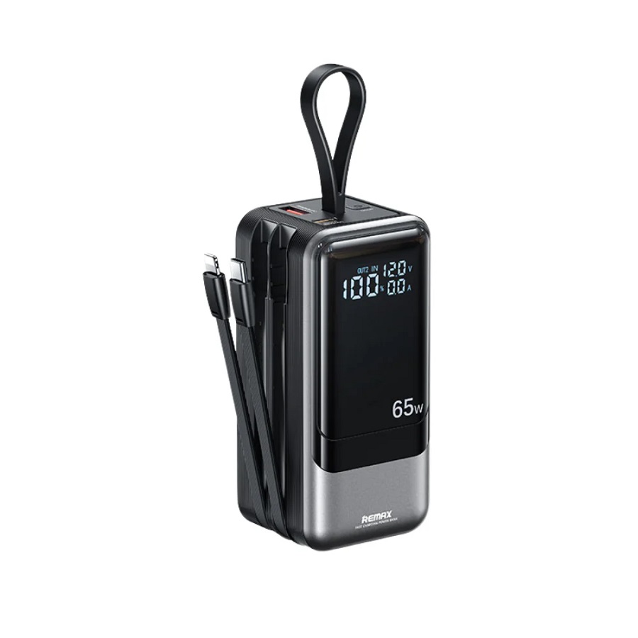 REMAX  RPP-59 Fast Charging Power Bank with 2 Detachable Cables 20000mAh
