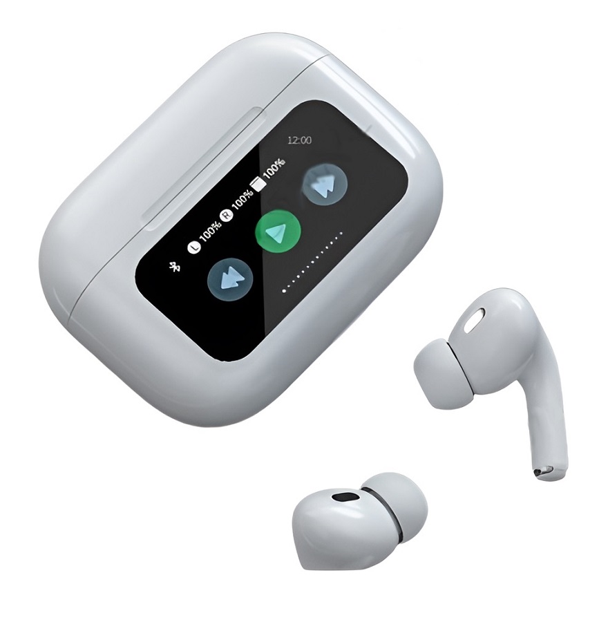 REMAX W30 White Noise-Cancelling True Wireless Earbuds with Touchscreen