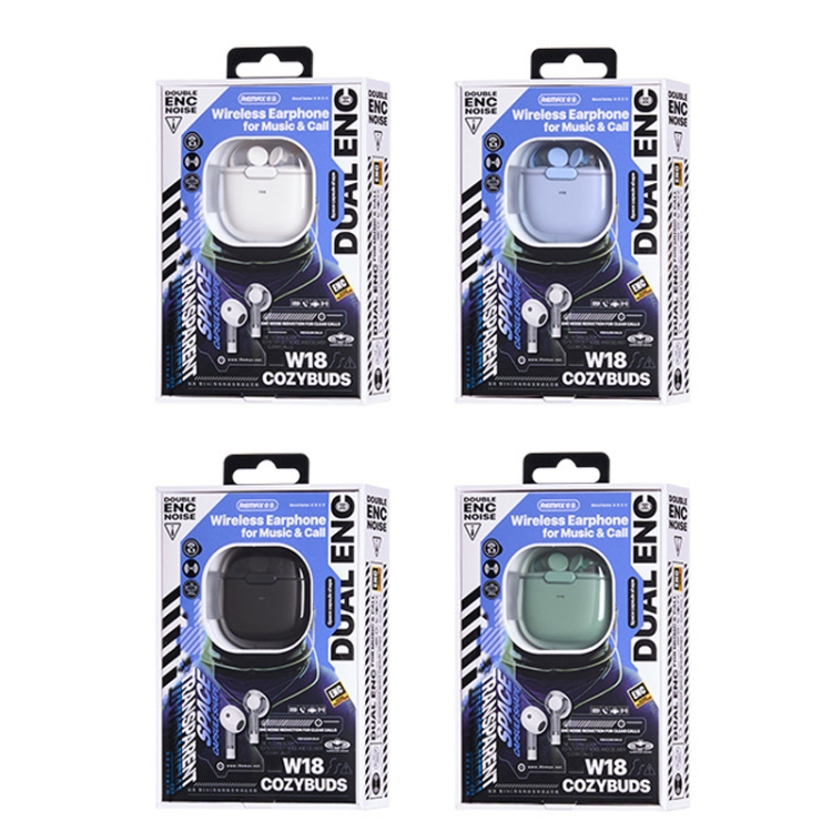 REMAX W18 Bincol Series Dual ENC Wireless Earphone White