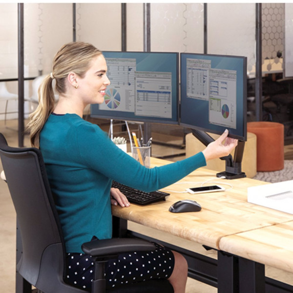 Fellowes Nosač monitora Fellowes Platinum series dual Monitor 8042501 crni