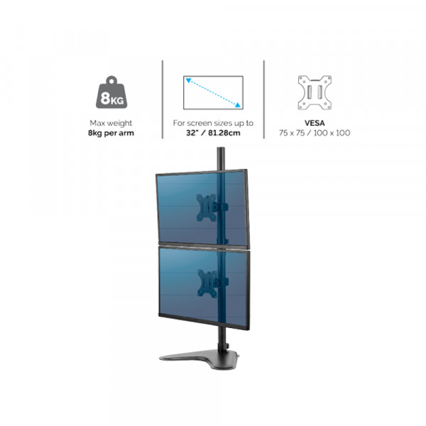 Fellowes Nosač Monitora Fellowes Profesional Series Freestanding Dual Stacking 8044001