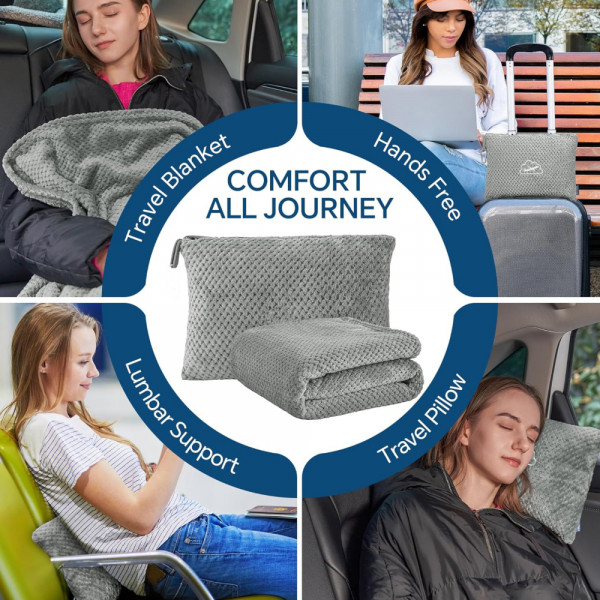 Memoform Putno ćebe Memoform Relax 2u1 krem/drap